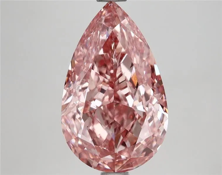 3.12ct Pear Lab Grown Diamond (Colour Fancy Vivid Pink, Clarity VS1, IGI Certified)