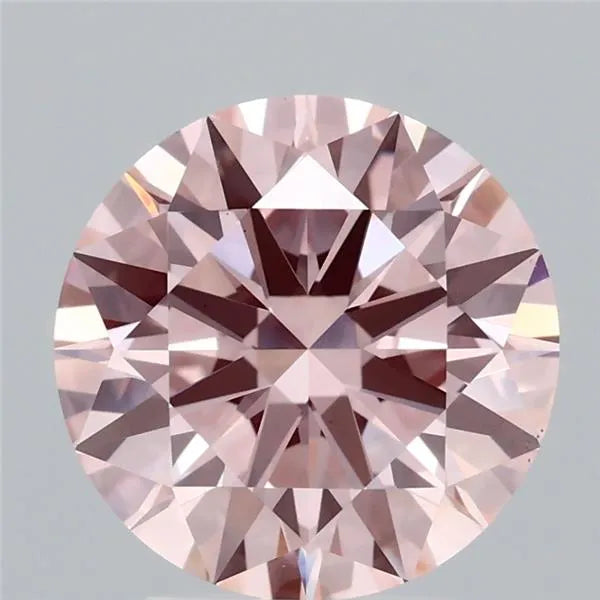 3.12ct Round Lab Grown Diamond (Colour Fancy Intense Pink, Clarity VS1, Cut ID, IGI Certified)