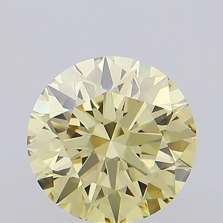 3.12ct Round Lab Grown Diamond (Colour Fancy Intense Yellow, Clarity VS1, Cut ID, IGI Certified)