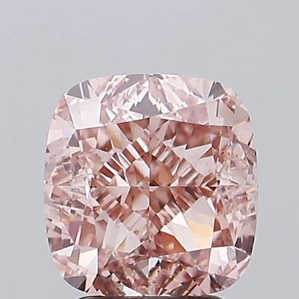 3.13ct Cushion modified Lab Grown Diamond (Colour Fancy Intense Brownish Pink, Clarity VS1, IGI Certified)