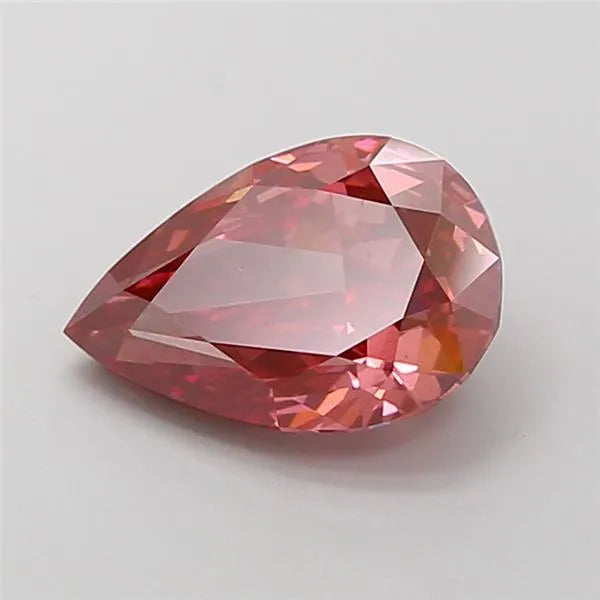 3.13ct Pear Lab Grown Diamond (Colour Fancy Deep Pink, Clarity VS2, IGI Certified)