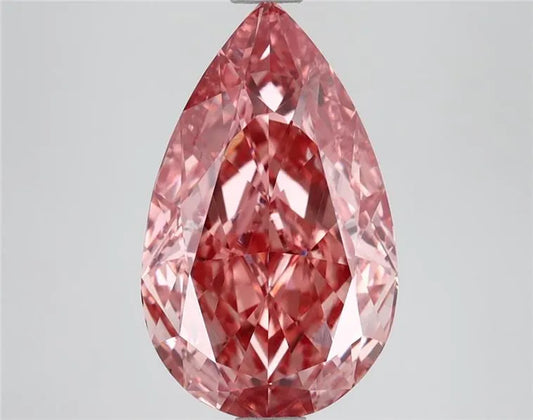 3.13ct Pear Lab Grown Diamond (Colour Fancy Vivid Pink, Clarity VS1, IGI Certified)