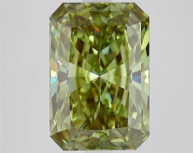3.13ct Radiant Lab Grown Diamond (Colour Fancy Vivid Green, Clarity VVS2, IGI Certified)