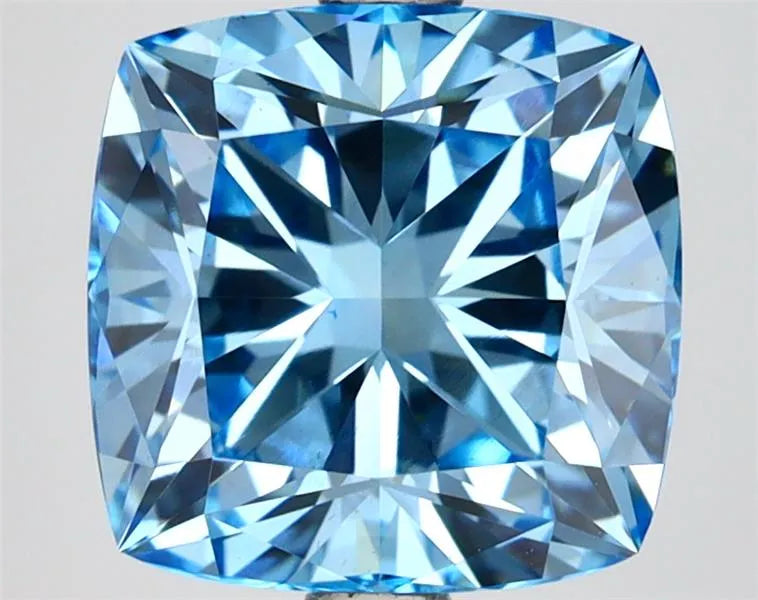 3.14ct Cushion brilliant Lab Grown Diamond (Colour Fancy Vivid Blue, Clarity VS1, IGI Certified)