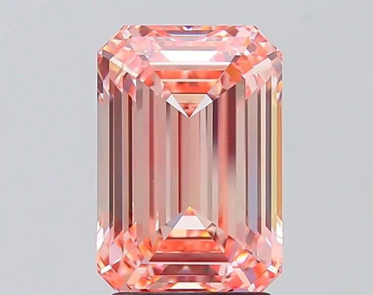 3.14ct Emerald Lab Grown Diamond (Colour Fancy Intense Pink, Clarity VVS1, IGI Certified)