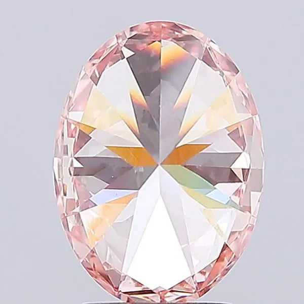 3.14ct Oval Lab Grown Diamond (Colour Fancy Vivid Pink, Clarity VS1, IGI Certified)