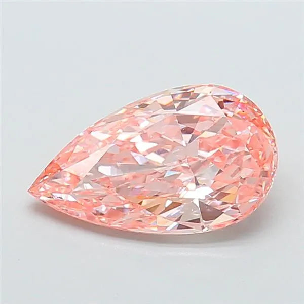 3.14ct Pear Lab Grown Diamond (Colour Fancy Vivid Pink, Clarity VS1, IGI Certified)