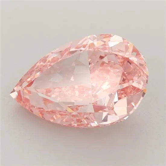 3.14ct Pear Lab Grown Diamond (Colour Fancy Vivid Pink, Clarity VS1, IGI Certified)