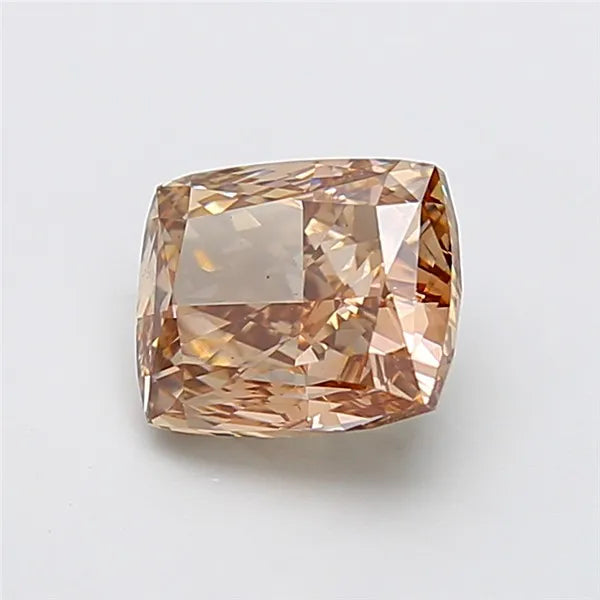 3.15ct Cushion modified Lab Grown Diamond (Colour Fancy Light Brown, Clarity VS2, IGI Certified)