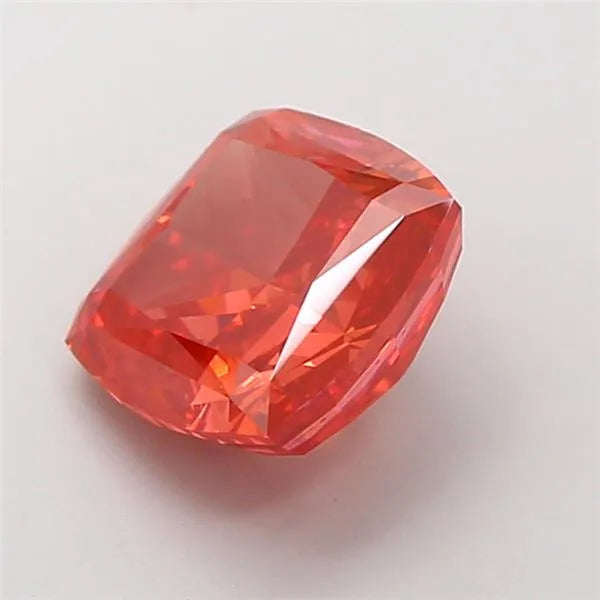 3.15ct Cushion modified Lab Grown Diamond (Colour Fancy Vivid Red, Clarity VS1, IGI Certified)