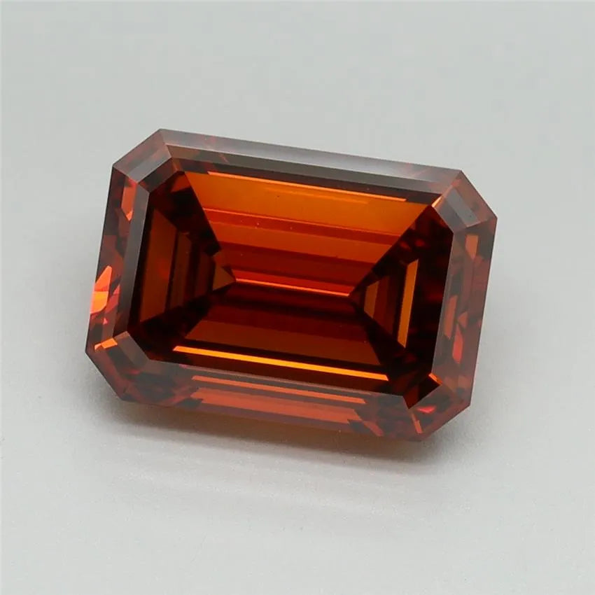 3.15ct Emerald Lab Grown Diamond (Colour Fancy Deep Orange, Clarity VS1, IGI Certified)
