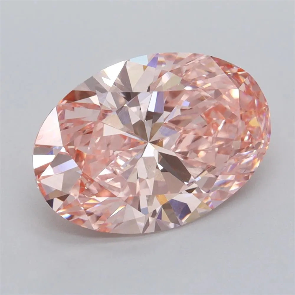 3.15ct Oval Lab Grown Diamond (Colour Fancy Vivid Pink, Clarity VVS2, IGI Certified)