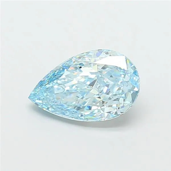 3.15ct Pear Lab Grown Diamond (Colour Fancy Intense Greenish Blue, Clarity VVS2, IGI Certified)