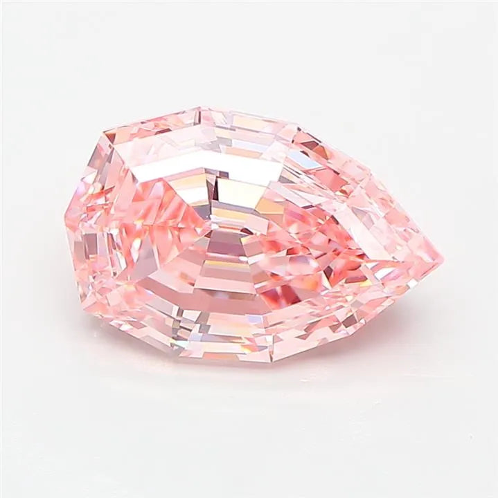3.15ct Pear Lab Grown Diamond (Colour Fancy Vivid Pink, Clarity VVS2, IGI Certified)