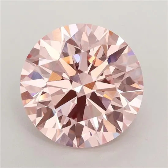 3.15ct Round Lab Grown Diamond (Colour Fancy Intense Pink, Clarity VVS2, Cut ID, IGI Certified)
