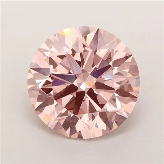 3.15ct Round Lab Grown Diamond (Colour Fancy Vivid Pink, Clarity VS2, Cut ID, IGI Certified)