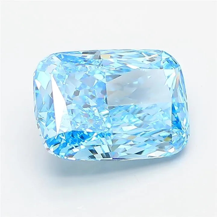 3.16ct Cushion modified Lab Grown Diamond (Colour Fancy Vivid Blue, Clarity VVS2, IGI Certified)