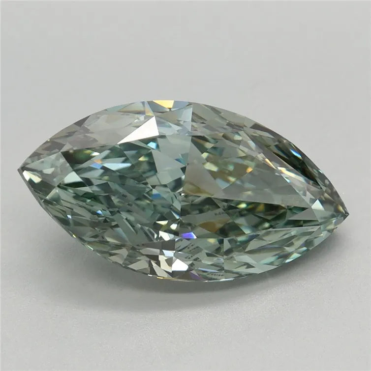 3.16ct Marquise Lab Grown Diamond (Colour Fancy Vivid Green, Clarity VVS2, IGI Certified)