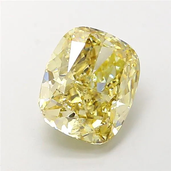3.17ct Cushion modified Lab Grown Diamond (Colour Fancy Intense Yellow, Clarity VS2, IGI Certified)