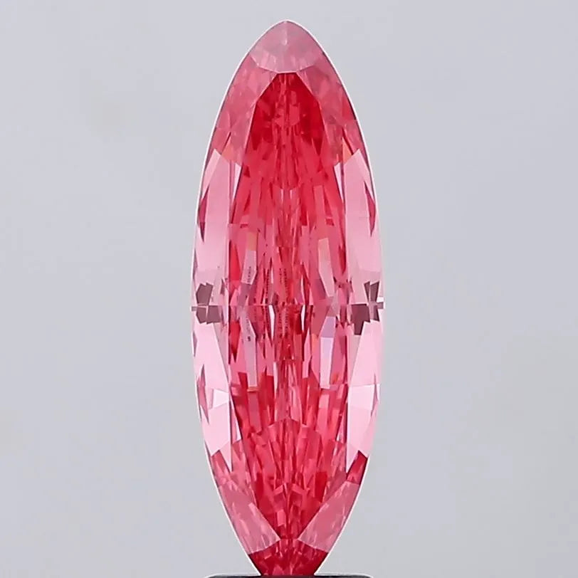 3.17ct Marquise Lab Grown Diamond (Colour Fancy Vivid Pink, Clarity VVS2, IGI Certified)