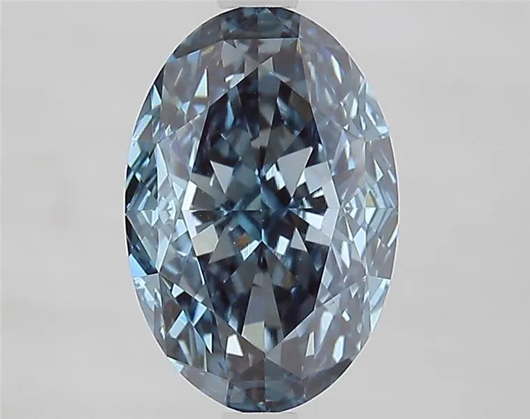 3.17ct Oval Lab Grown Diamond (Colour Fancy Intense Blue, Clarity VVS2, IGI Certified)