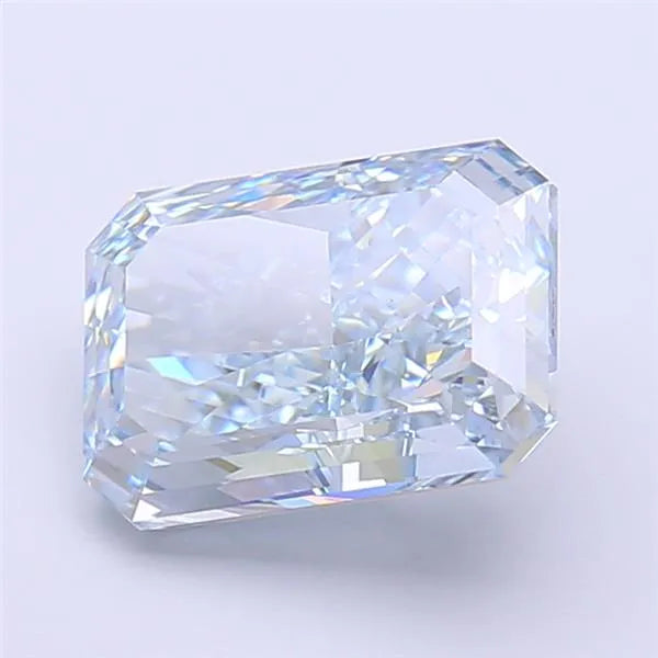 3.17ct Radiant Lab Grown Diamond (Colour Fancy Vivid Blue, Clarity VVS2, IGI Certified)