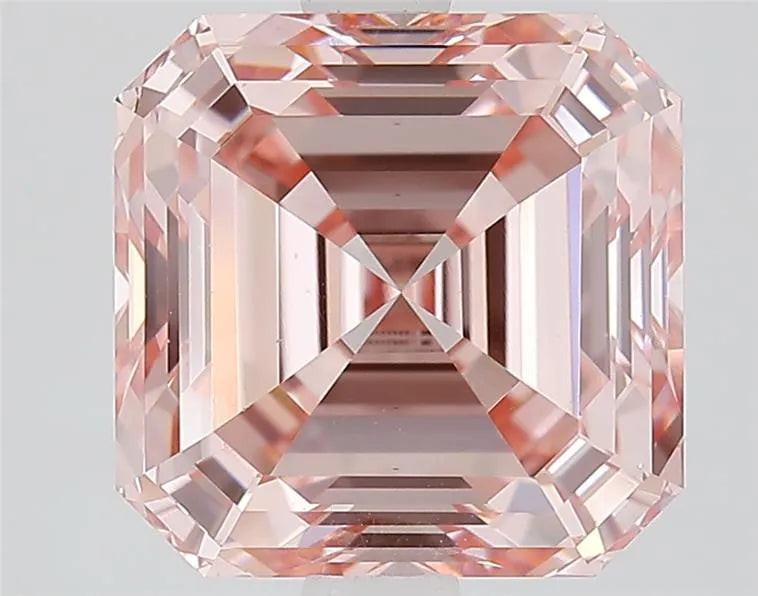 3.18ct Square emerald Lab Grown Diamond (Colour Fancy Intense Pink, Clarity VS1, IGI Certified)