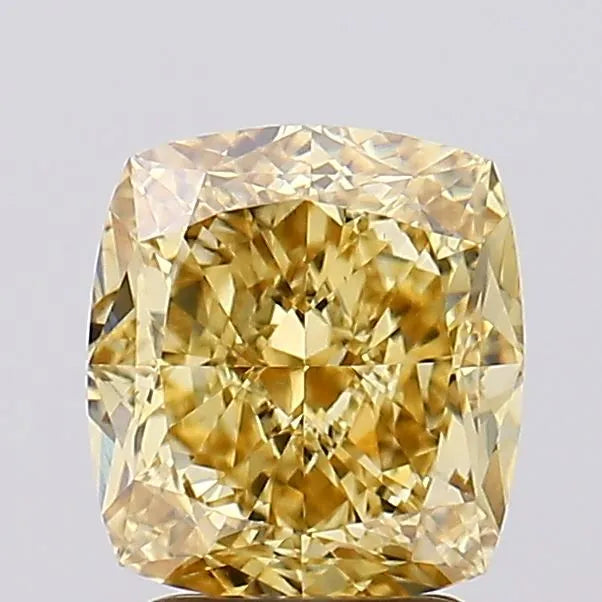 3.19ct Cushion modified Lab Grown Diamond (Colour Fancy Intense Yellow, Clarity VS1, IGI Certified)