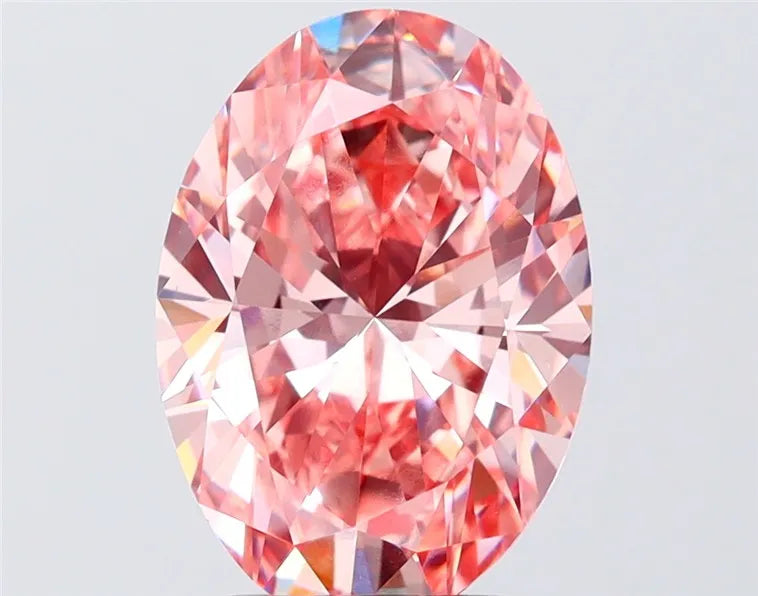 3.19ct Oval Lab Grown Diamond (Colour Fancy Vivid Pink, Clarity VS1, IGI Certified)