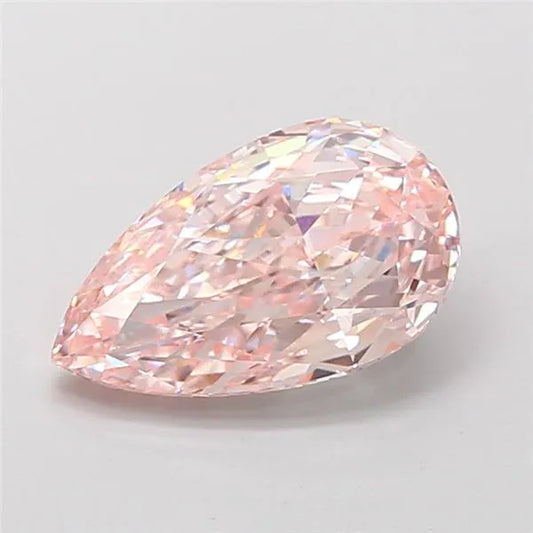 3.19ct Pear Lab Grown Diamond (Colour Fancy Intense Pink, Clarity VS1, IGI Certified)