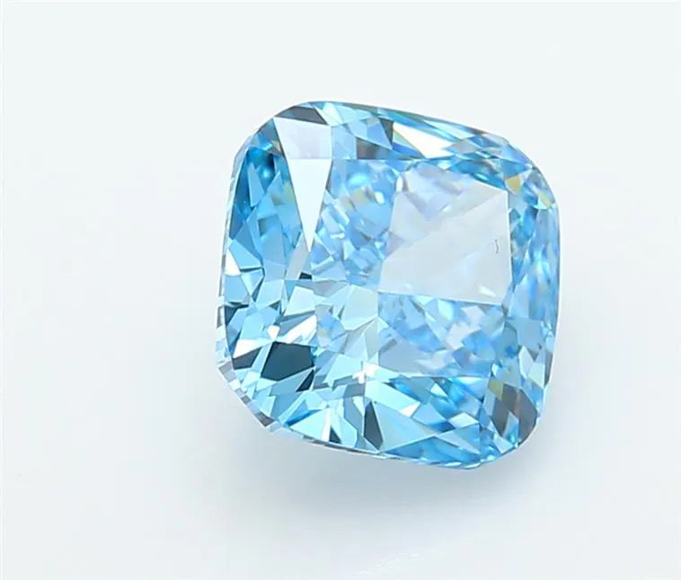 3.20ct Cushion modified Lab Grown Diamond (Colour Fancy Vivid Blue, Clarity VS1, IGI Certified)