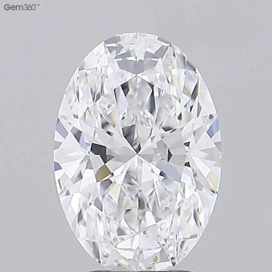 3.20ct Oval Lab Grown Diamond (Colour D, Clarity VVS2, GIA Certified)
