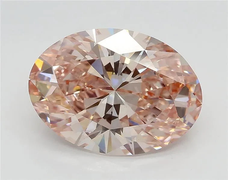 3.20ct Oval Lab Grown Diamond (Colour Fancy Brownish Pink, Clarity VVS2, IGI Certified)