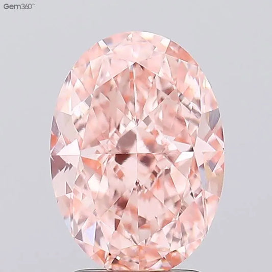 3.20ct Oval Lab Grown Diamond (Colour Fancy Intense Pink, Clarity VVS2, IGI Certified)