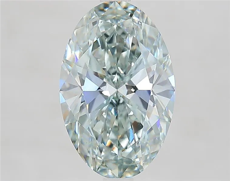 3.20ct Oval Lab Grown Diamond (Colour Fancy Light Green, Clarity VS1, IGI Certified)