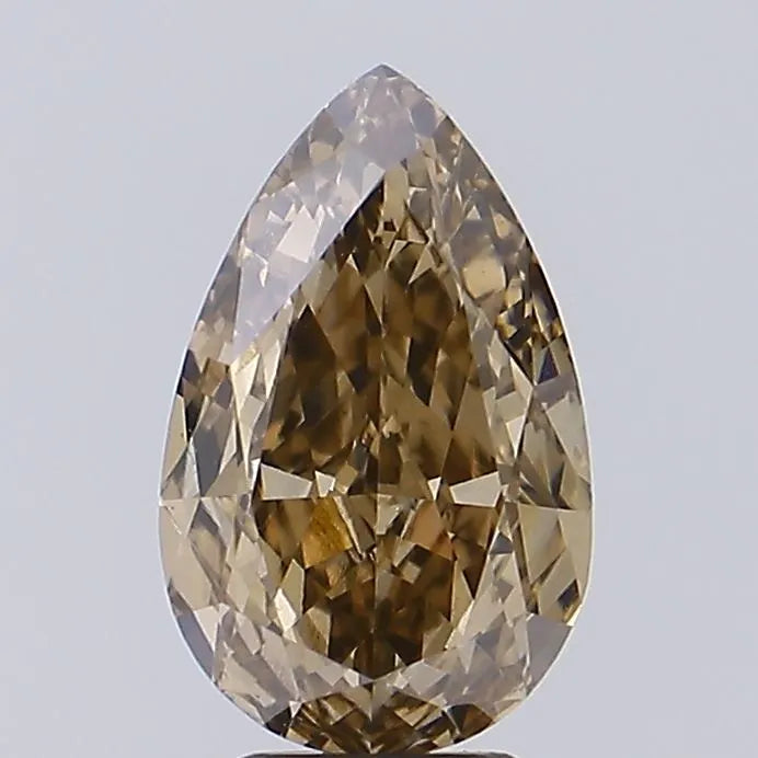 3.20ct Pear Lab Grown Diamond (Colour Fancy Brown, Clarity VS1, IGI Certified)