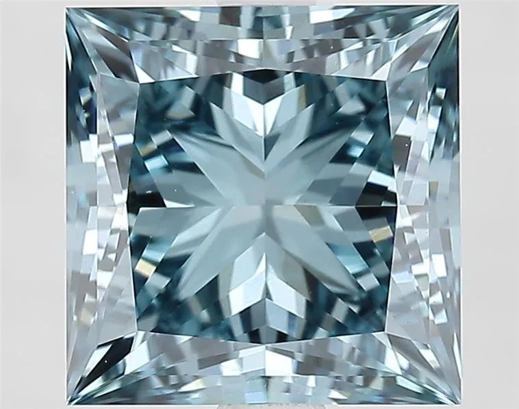 3.20ct Princess Lab Grown Diamond (Colour Fancy Vivid Blue, Clarity VS1, IGI Certified)
