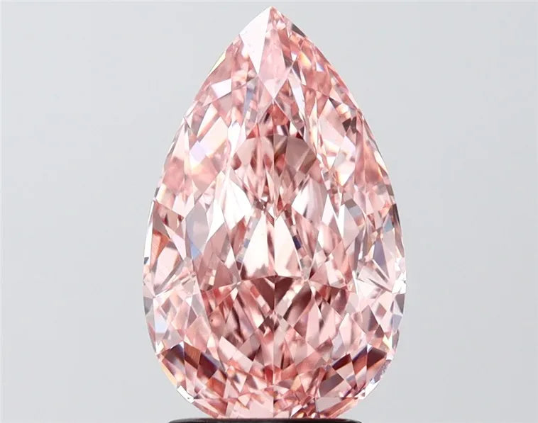 3.21ct Pear Lab Grown Diamond (Colour Fancy Vivid Pink, Clarity VVS2, IGI Certified)