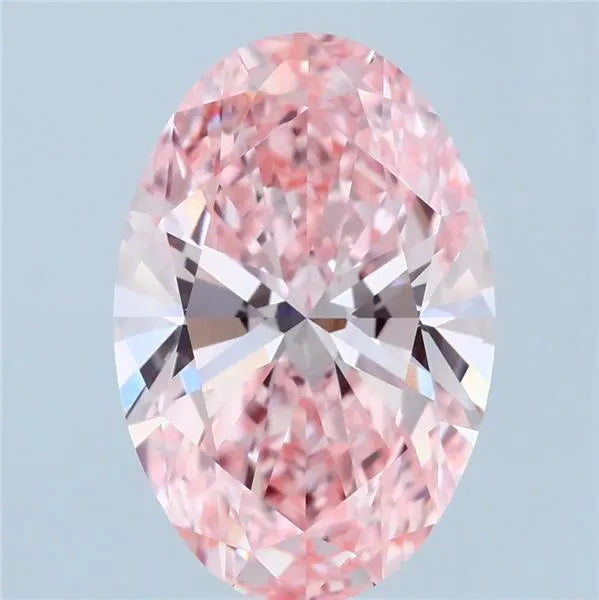 3.23ct Oval Lab Grown Diamond (Colour Fancy Vivid Pink, Clarity VVS2, IGI Certified)