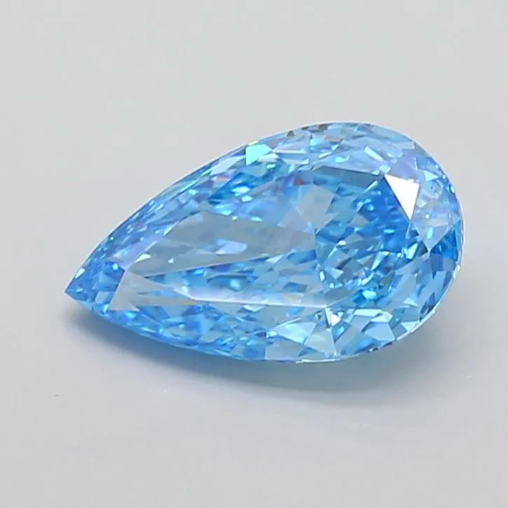 3.23ct Pear Lab Grown Diamond (Colour Fancy Vivid Blue, Clarity VVS2, IGI Certified)