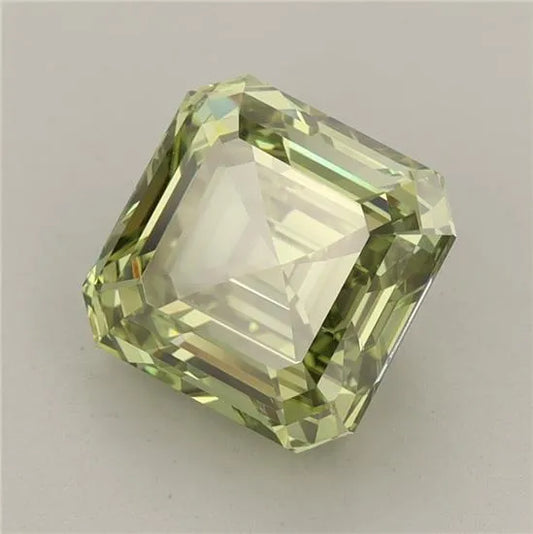 3.24ct Asscher Lab Grown Diamond (Colour Fancy Vivid Green, Clarity VVS2, IGI Certified)