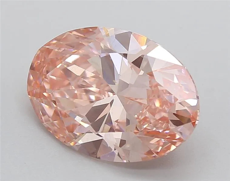 3.25ct Oval Lab Grown Diamond (Colour Fancy Pink, Clarity VS1, Cut GD, IGI Certified)