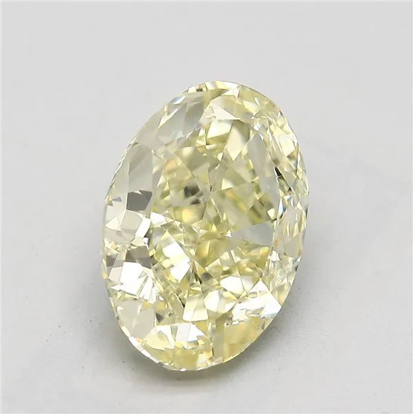 3.25ct Oval Natural Diamond (Colour Fancy Light Yellow, Clarity VVS1, GIA Certified)
