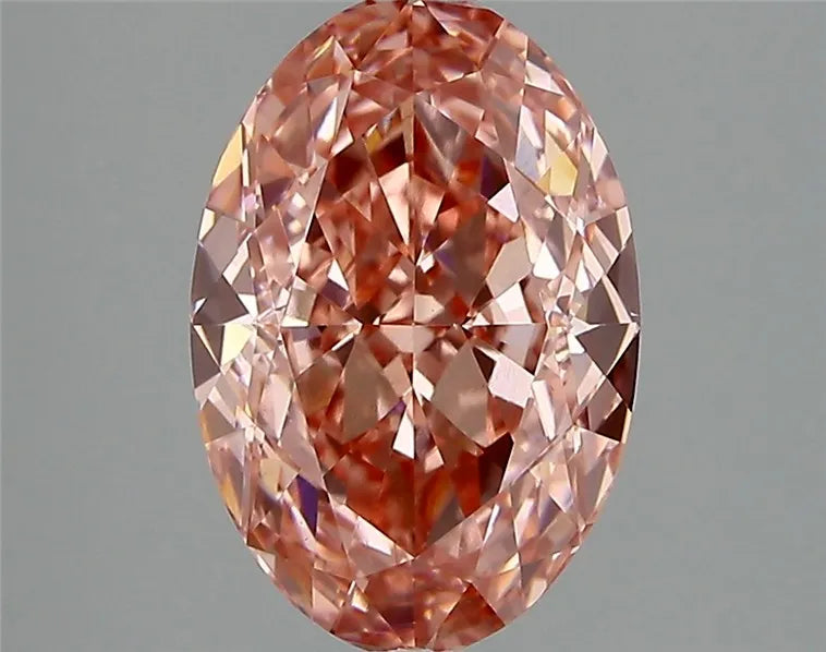 3.26ct Oval Lab Grown Diamond (Colour Fancy Vivid Pink, Clarity VS1, IGI Certified)