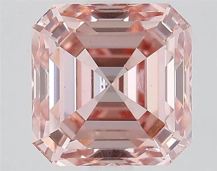 3.26ct Square emerald Lab Grown Diamond (Colour Fancy Intense Pink, Clarity VS1, IGI Certified)