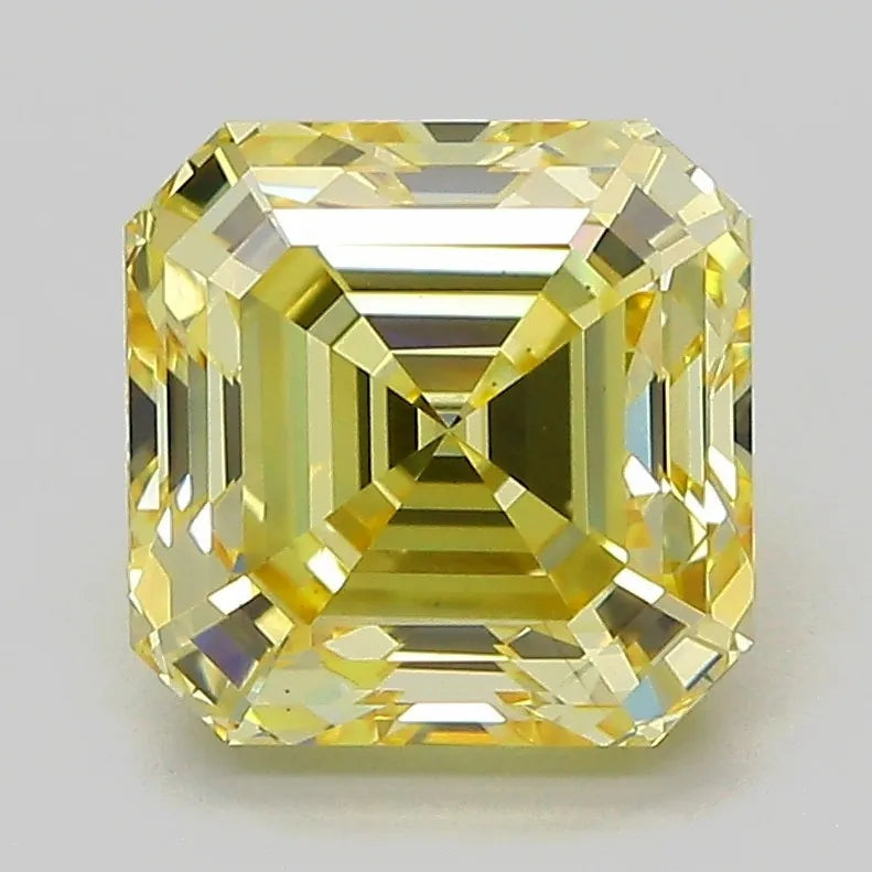 3.27ct Asscher Lab Grown Diamond (Colour Fancy Yellow, Clarity VS1, IGI Certified)