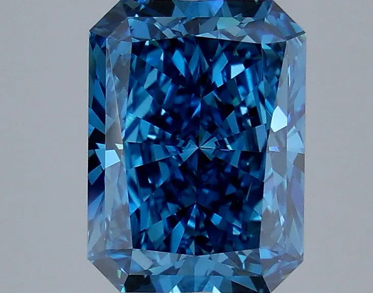 3.27ct Radiant Lab Grown Diamond (Colour Fancy Vivid Blue, Clarity VVS2, IGI Certified)