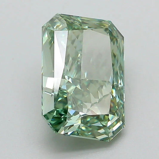 3.27ct Radiant Lab Grown Diamond (Colour Fancy Vivid Green, Clarity VVS2, IGI Certified)