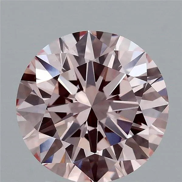 3.27ct Round Lab Grown Diamond (Colour Fancy Intense Pink, Clarity VS1, Cut EX, IGI Certified)