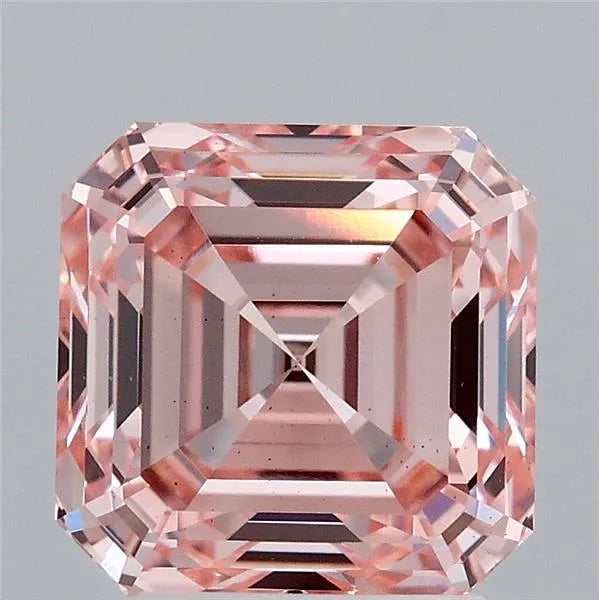 3.27ct Square emerald Lab Grown Diamond (Colour Fancy Intense Pink, Clarity VS2, IGI Certified)
